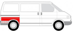 Aripa Dreapta Spate potrivit VW TRANSPORTER T4 1990-2003 - (1/3 inaltime; model scurt) - Img 2