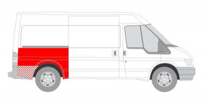 Aripa spate Dreapta potrivit FORD TRANSIT 2000-2014 - (model mediu, inaltime 97mm) - Img 2