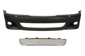 Bara Fata potrivita BMW 5 E39 1995-2000 (cu lamele, fara primer M-TECHNIC, cu orificii lampa ceata, cu orificii spalator faruri, cu suport de gauri, grund)