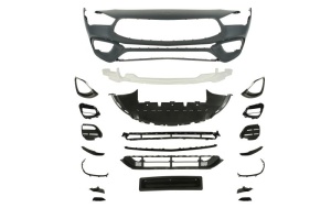 Bara Fata potrivita MERCEDES CLA C118 2019-2022 (AMG STYLING, complet, cu orificii senzori parcare, grund)