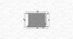 Condensator climatizare (cu uscator) potrivit CHEVROLET AVEO / KALOS 1.2/1.2LPG/1.4 01.08- - Img 2