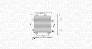 Condensator climatizare (cu uscator) potrivit CITROEN C1; PEUGEOT 107; TOYOTA AYGO 1.0/1.2/1.4D 06.05- - Img 2