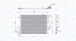 Condensator climatizare (cu uscator) potrivit DACIA LOGAN, LOGAN EXPRESS, LOGAN MCV, SANDERO; RENAULT CLIO II, LOGAN I, THALIA I, THALIA II 1.0ALK-1.6LPG 09.98- - Img 2