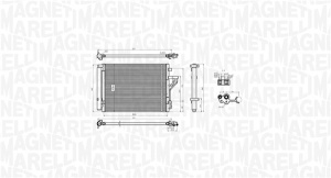 Condensator climatizare (cu uscator) potrivit HYUNDAI IX35; KIA CARENS IV, SPORTAGE III 1.6-2.0D 08.09- - Img 2