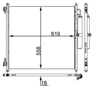 Condensator climatizare (cu uscator) potrivit LAND ROVER DEFENDER, DISCOVERY V, RANGE ROVER IV, RANGE ROVER SPORT II 2.0-5.0 08.12- - Img 3