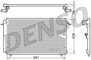 Condensator climatizare (cu uscator) potrivit LEXUS LS 4.3 08.00-08.06 - Img 3