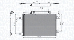 Condensator climatizare (cu uscator) potrivit MERCEDES A (W169), B SPORTS TOURER (W245) 1.5-Electric 09.04-06.12 - Img 2