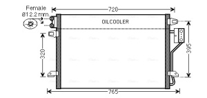 Condensator climatizare potrivit CHRYSLER GRAND VOYAGER V, TOWN & COUNTRY, VOYAGER V; DODGE GRAND; LANCIA VOYAGER; VW ROUTAN 2.8D-4.0 06.07- - Img 3