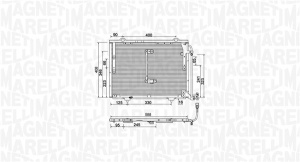 Condensator climatizare potrivit MERCEDES C T-MODEL (S202), C (W202), CLK (A208), CLK (C208), E T-MODEL (S210), E (W210) 1.8-5.5 03.93-12.03 - Img 2