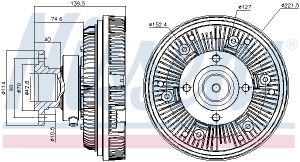 Cupla ventilator radiator (numar pini: 2, with wire) potrivit MAN E2000, F2000, TGX I D2676LF05-D2866LF39 01.94- - Img 4