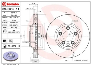 Disc frana Fata Dreapta/Stanga potrivit AUDI Q7; PORSCHE CAYENNE; VW TOUAREG 2.5D-6.0D 09.02- - Img 3