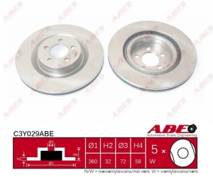 Disc frana Fata Dreapta/Stanga potrivit CHRYSLER 300 C, 300C; DODGE CHALLENGER, CHALLENGER SRT8, CHARGER, MAGNUM 6.1/6.4 01.05- - Img 1