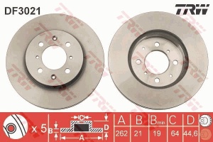 Disc frana Fata Dreapta/Stanga potrivit HONDA CITY V, CIVIC IV, CIVIC V, CIVIC VI, CIVIC VII, CIVIC VIII, CRX II, CRX III, INSIGHT, JAZZ III, JAZZ IV; LOTUS ELISE; MG MG ZR 1.1-2.5 10.89- - Img 3