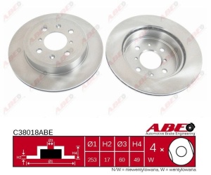 Disc frana Fata Dreapta/Stanga potrivit OPEL AGILA; SUBARU JUSTY III; SUZUKI IGNIS I, IGNIS II, WAGON R, WAGON R+ 1.0-1.5 05.00- - Img 3