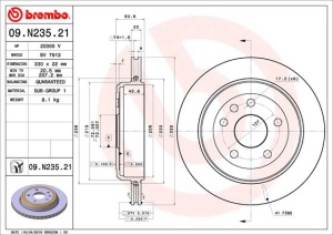 Disc frana Spate Dreapta/Stanga potrivit DODGE DURANGO; JEEP GRAND CHEROKEE, GRAND CHEROKEE IV 3.0D-6.4 11.10- - Img 1
