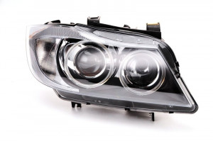 Far Dreapta (bi-xenon, D1S/H7/PY21W, automat, cu motor, culoare semnalizator: portocaliu) potrivit BMW 3 (E90), 3 (E91) -06.12 - Img 1