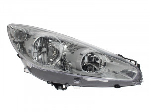 Far dreapta (H1/H7, reglaj electric, cu motoras, fundal cromat) PEUGEOT 308 CC, 308 I, 308 SW I, RCZ - Img 1