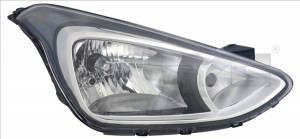 Far Dreapta (H4, electric, cu motor, culoare insertie: cromat, culoare semnalizator: cromat) potrivit HYUNDAI I10 I, I10 II, I10 III - Img 3