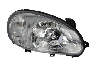 Far Dreapta (H4, electric, fara motoras, culoare insert: gri, culoare semnalizator: transparent) potrivit DAEWOO LANOS; FSO LANOS - Img 1