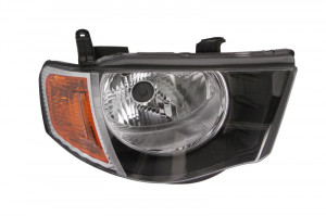 Far Dreapta (H4, manual, fara motoras, culoare semnalizator: galben) potrivit MITSUBISHI L200 / TRITON