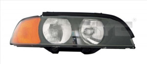 Far Dreapta (H7/HB3, electric, cu motor, culoare insertie: negru, culoare semnalizator: portocaliu) potrivit BMW 5 (E39) - Img 3