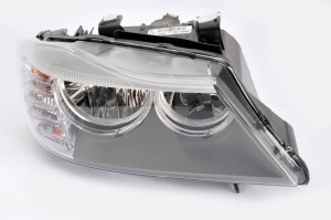 Far Dreapta (halogen, H7, electric, cu motor, culoare semnalizator: transparent) potrivit BMW 3 (E90), 3 (E91) -06.12 - Img 3