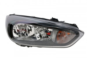 Far dreapta potrivit FORD FOCUS 2014-2018 - (H1/H7, reglaj electric, fundal negru)