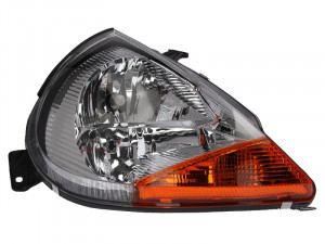 Far dreapta potrivit FORD KA, STREET KA 1996-2008 - (H1/H7, reglaj electric, fundal cromat)