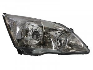 Far dreapta potrivit HONDA CR-V III - (H1/HB3, electric, cu motoras, fundal negru/insertii crom)