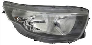 Far dreapta potrivit IVECO DAILY 2014-2019 - (H1/H7, reglaj electric, cu motoras, fundal negru)