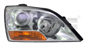 Far dreapta potrivit KIA SORENTO I - (H1/H7, reglaj electric, fundal argintiu)