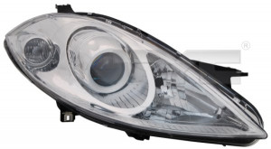 Far dreapta potrivit MERCEDES Clasa A 2004-2012 - (H7, pneumatic, cu motoras, fundal cromat)