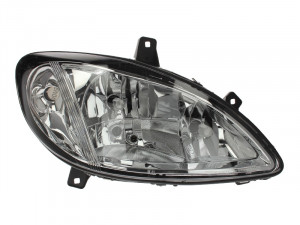Far dreapta potrivit MERCEDES VITO 2003-2010 - (H7, reglaj electric, fundal cromat, fundal galben)