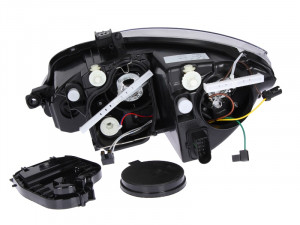 Far dreapta potrivit SEAT ALTEA, ALTEA XL, LEON, TOLEDO III - (H1/H7, reglaj electric, fundal negru) - Img 2