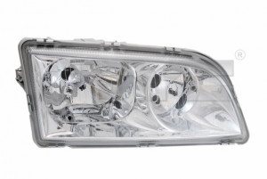 Far dreapta potrivit VOLVO S40, V40 1995-2000 - (H7, reglaj electric, fundal cromat)