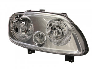 Far dreapta potrivit VW CADDY III, TOURAN - (H1/H7, reglaj electric, fundal cromat)