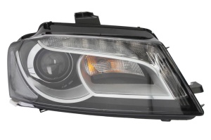 Far fata Dreapta (bi-xenon, D3S/H7, electric, cu motor, culoare insert: negru) potrivit AUDI A3 2008-2012
