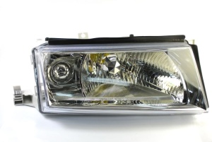 Far fata Dreapta (H4, electric, cu motor, culoare insert: argintiu) potrivit SKODA OCTAVIA I, OCTAVIA I/KOMBI