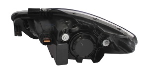 Far fata Dreapta (H4, electric, cu motor, culoare insert: cromat, culoare semnalizator: transparent) potrivit HYUNDAI I10 I - Img 2