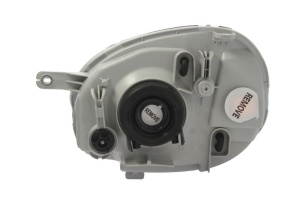 Far fata Dreapta (H4, electric, fara motoras, culoare insert: cromat, culoare semnalizator: galben) potrivit HYUNDAI ATOS 2001-2003 - Img 2