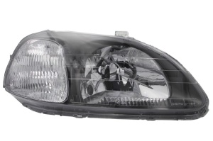 Far fata Dreapta (H4, manual, fara motoras, culoare insert: negru, culoare semnalizator: alb) potrivit HONDA CIVIC VI -10.98 - Img 1
