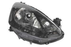 Far fata Dreapta (H4/PY21W/W5W, electric, cu motor, culoare insert: negru) potrivit MAZDA 2 -06.15 - Img 1