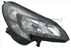 Far fata Dreapta (H7/H7/W21, electric, cu motor, culoare insertie: negru) potrivit OPEL CORSA E, CORSA E/HATCHBACK