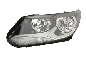 Far fata Stanga (H15/H7/PY21W/W5W, electric, cu motor, culoare insert: negru, culoare semnalizator: alb) potrivit VW TIGUAN - Img 1