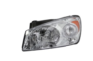 Far fata Stanga (H4, electric, cu motor, culoare insert: argintiu, culoare semnalizator: transparent) potrivit KIA CERATO I - Img 1