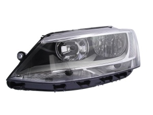 Far fata Stanga (H7, electric, cu motor, culoare insert: negru, culoare semnalizator: transparent) potrivit VW JETTA IV