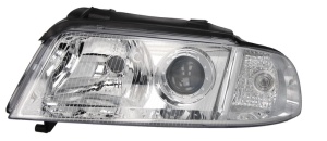 Far fata Stanga (H7/H7, electric, fara motoras, culoare insert: cromat) potrivit AUDI A4 B5 - Img 2