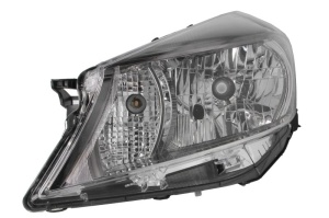 Far fata stanga potrivit Toyota YARIS XP130 2010-2014 - H4, electric, fara motoras, culoare insert: gri, Gri