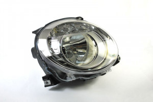 Far Stanga (halogen, H7/WY21W, electric, cu motor, culoare insertie: cromat) potrivit ABARTH 500 / 595 / 695, 500C / 595C / 695C; FIAT 500, 500 C - Img 1