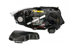 Far stanga potrivit BMW Seria 3 2004-2012 - (D1S/H7, reglaj electric, cu motoras, fundal negru, fundal transparent) - Img 2